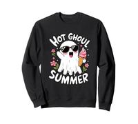 Hot Ghoul Summerween Scheletro Fantasma Halloween Felpa