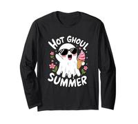 Hot Ghoul Summerween Scheletro Fantasma Halloween Maglia a Manica