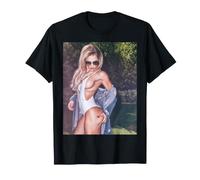 Hot Girl Graphic Tee - Bella bionda Modello Pinup Maglietta