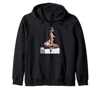 Hot Girl su T-shirt per uomo - "Bad Kitty" Pinup Girl Cutout Felpa con Cappuccio