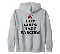 Hot Girls Hate Fascism Resist Anti Fascism Fall of Fascism Felpa con Cappuccio