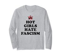 Hot Girls Hate Fascism Resist Anti Fascism Fall of Fascism Maglia a Manica