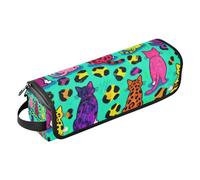 Hot Hair Tools Borsa da viaggio con cuscinetto resistente al calore, a doppio strato, custodia da viaggio per straigheners, ferro arricciacapelli, asciugacapelli, stampa leopardata colorata