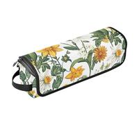 Hot Hair Tools Borsa da viaggio con cuscinetto resistente al calore Custodia da viaggio portatile per utensili caldi e accessori per la cura dei capelli, fiori narcisi Callistephus Hosta Custodia