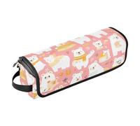 Hot Hair Tools - Borsa da viaggio con tappetino in ferro, impermeabile, custodia da viaggio per ferri da stiro, piastre da stiro, ferri arricciacapelli, orsetto Mr & mrs color pesca oro