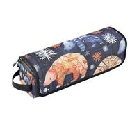Hot Hair Tools - Borsa da viaggio con tappetino in ferro, impermeabile, organizer da viaggio per ferri da stiro, piastre, ferri arricciacapelli, pangolino, bufalo scozzese, fiocchi di neve per capelli