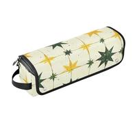 Hot Hair Tools - Borsa da viaggio con tappetino in ferro, impermeabile, per ferri da stiro, piastre, ferri arricciacapelli, colore: verde lime con stelle verdi
