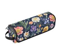 Hot Hair Tools Borsa da viaggio con tappetino in ferro impermeabile strumenti per capelli organizer da viaggio per Straigheners, ferro arricciacapelli, asciugacapelli, fiori primaverili, peonie,
