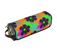 Hot Hair Tools Borsa da viaggio con tappetino in ferro, organizer portatile per ferri da stiro, piastre, arricciacapelli, motivo floreale con graffiti al neon, organizer portatile