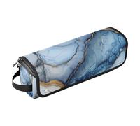 Hot Hair Tools Borsa da viaggio con tappetino in ferro per strumenti per capelli, organizer per ferri da stiro, piastre, ferri arricciacapelli, marmo blu reale grigio