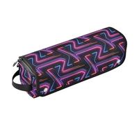 Hot Hair Tools Borsa da viaggio con tappetino resistente al calore Borsa per capelli da viaggio per strumenti caldi Ferri da stiro Ferri da stiro Volumizer Styler Vibrante Neon Zigzag per