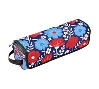 Hot Hair Tools Borsa da viaggio con tappetino resistente al calore rimovibile accessori per lo styling dei capelli Organizzatore per Straigheners Ferro arricciacapelli Rosso Bianco Blu Navy Daisy