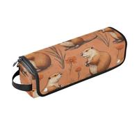 Hot Hair Tools Borsa da viaggio con tappetino rimovibile resistente al calore borsa organizer per strumenti per capelli, per raddrizzatori, ferro arricciacapelli, asciugacapelli, castoro in terracotta