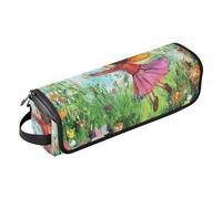 Hot Hair Tools Borsa da viaggio con tappetino rimovibile resistente al calore borsa organizer per strumenti per capelli, per raddrizzatori, arricciacapelli, asciugacapelli, giardino con fiori fatati