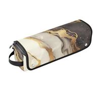 Hot Hair Tools - Borsa da viaggio con tappetino rimovibile resistente al calore, custodia per il trasporto, organizer impermeabile per ferri da stiro, piastre e arricciacapelli, motivo marmo nero e