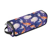 Hot Hair Tools Borsa da viaggio e tappetino resistente al calore con cerniera Borsa per raddrizzatore per capelli da viaggio per Straigheners Ferro arricciacapelli Asciugatrice Dormire Gatto Bianco