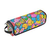 Hot Hair Tools, borsa da viaggio e tappetino resistente al calore, custodia da viaggio portatile per ferri da stiro, piastre, arricciacapelli, colore arcobaleno, fragola, farfalle, accessori da