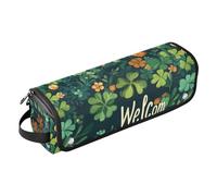 Hot Hair Tools, borsa da viaggio e tappetino resistente al calore, impermeabile, organizer da viaggio per ferro arricciacapelli, piastra per capelli piatti, collezione Happy St. Patrick's Day Clover