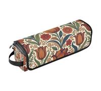 Hot Hair Tools Borsa da viaggio e tappetino resistente al calore Strumenti per capelli impermeabili Organizer da viaggio per ferro arricciacapelli piastra asciugatrice piatta tulipani vintage