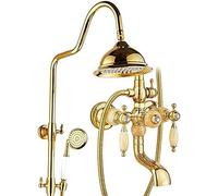 Hot Luxury Brass Giade Porta Doccia Set Da Doccia Da Bagno Faucet Da 8 Pollici Spray Regola Regola Pollenone Doccia Da Doccia TAPAGGIO MOLTO