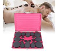 Hot Massage Stone Set SPA Hot Rocks - Set di pietre massaggianti rilassanti con scatola e 20 pietre termiche di basalto, pietre massaggianti basalto, per trattamento/terapia SPA