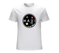 Hot Maui And Sons Mens Black Tshirt Casual Short Sleeve Men T Shirt Men Clothing Ropa Hombre Camisetas White S