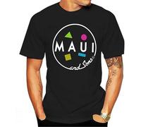 Hot Maui And Sons Mens Black Tshirt Size XS-4XL Casual Short Sleeve Men T Shirt Men Clothing Ropa Hombre Camisetas Dropshipping Black Black XL