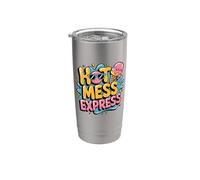 Hot Mess Express Ice Cream Occhiali da sole Fun Bicchiere termico in acciaio inox doppia parete
