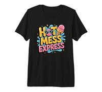 Hot Mess Express Ice Cream Occhiali da Sole Fun Maglietta Premium