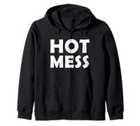 Hot Mess Funny Mothers Day Costume for Mom/Sister Hot Mess Felpa con Cappuccio