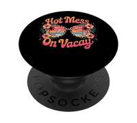 Hot Mess On Vacay Occhiali da sole Summer Fun PopSockets PopGrip Adesivo