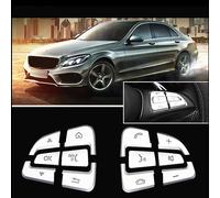 Hot New Protezione Pulsanti Volante Auto W205 12pz/set 2015-2018 ABS