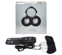HOT Octopuss JETT - vibratore per glande a doppio motore (nero-argento)