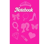 Hot Pink Girly Journal with Fashion, Makeup & Princess Icons, the Perfect Gift: A Glamorous Paperback 6 x 9 inch - 120 page Lined Notebook