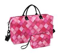 Hot Pink Red Decorativo Pernottamento Carry On Tote e Bagagli Borsa da Palestra con Cinghia Regolabile per Escursionismo Multifunzionale Bolsa para