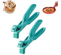 Hot Plate Gripper Tongs, Multi-Function Anti-Scald Bowl Clip, Silicone Non-Slip Hot Dish Plate Holder, Multi-Angle Clamping and Easy to Clean, Kitchen Utensils for Bowls, Pots, and Plates (2Pcs-A)