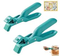 Hot Plate Gripper - Upgraded Multi-Angle Anti-Scald Bowl Clip with Non-Slip Silicone Grip, Multi-function Gripper Clips,Secure Heat Insulation Clamp for Pots, Plates & Dishes (Green-2Pcs)