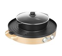 Hot Pot, Electric Hotpot Pot, 2000 W 220 V Electric Grill, 2 in 1 Multifunctional Round Grill Table ElectricGrill Plate, for Dorm Home