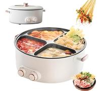 Hot Pot elettrico con doppio controllo della temperatura e design multi-scomparto per uso domestico e dormitorio