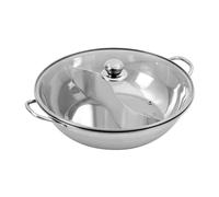 Hot Pot in acciaio inox con divisore, pentola con coperchio in vetro, per Hot Pot Set, coperchio con maniglia, hotel, ristoranti, case private, ecc. 1,48 kg/3,26 lbs