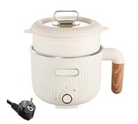 Hot Pot, mini fornello antiaderente portatile con cestello a vapore, padella elettrica in acciaio inox, doppio controllo potenza, riscaldamento rapido