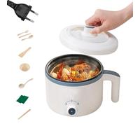 Hot Pot, mini fornello elettrico, 1,7 l, portatile, antiaderente, 220 V, pentola elettrica con doppio controllo di potenza, multifunzionale da viaggio, protezione antincendio