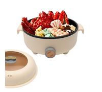 Hot Pot, mini pentola elettrica portatile da 1,5 l, con rivestimento antiaderente, 300 W/600 W, protezione dal surriscaldamento, multicooker per cottura a vapore, arrosto e cottura (cachi)