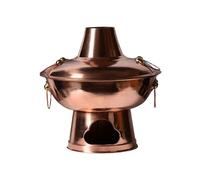 Hot Pot Shabu Carbone For Pentole Calde In Rame Caldaia A Fuoco In Pentola Di Fatta A Mano In Puro Vecchio Stile Montone Pentola per Cucina(30cm)