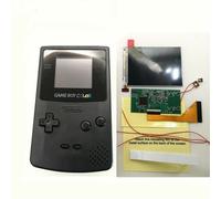 Hot Pure Black Shell w/IPS Full Size 8 Color Backlight LCD Mod Kit For GBC
