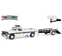 Hot Pursuit 1990 Dodge RAM D200 Rimorchio Utility Scala 1:64 Greenlight 32315A