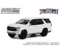 Hot Pursuit 2022 Chevrolet Tahoe PPV Bianco 1:64 Scala Greenlight 43001