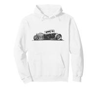 Hot Rod Rust Racer Vintage Graphic Old Muscle Car Felpa con Cappuccio