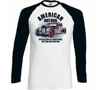 Hot Rod T-Shirt American Uomo Classico USA Gas Personalizzato Auto Appassionato