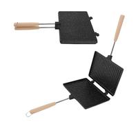 Hot Sandwich Maker, Hand Sandwich Maker Multifunctional Double Sided Prevent Stick Hand Toaster Sandwich Maker for Home Outdoor Camping Toast, Waffle, Breakfast